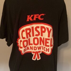 KFC Kentucky Fried Chicken T-shirt Crispy Colonel Sandwich Black L Employee
